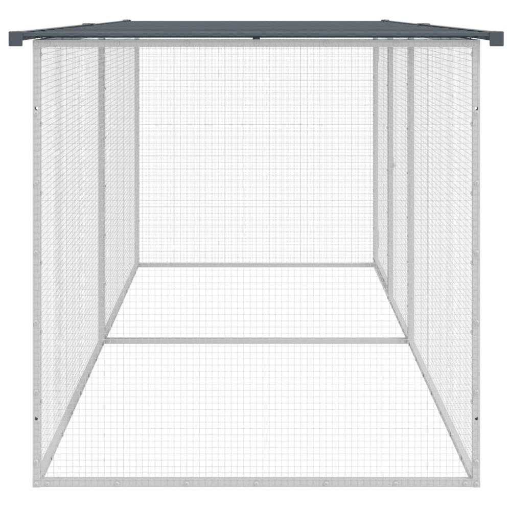 Poulailler avec toit anthracite 203x98x90 cm acier galvanisé