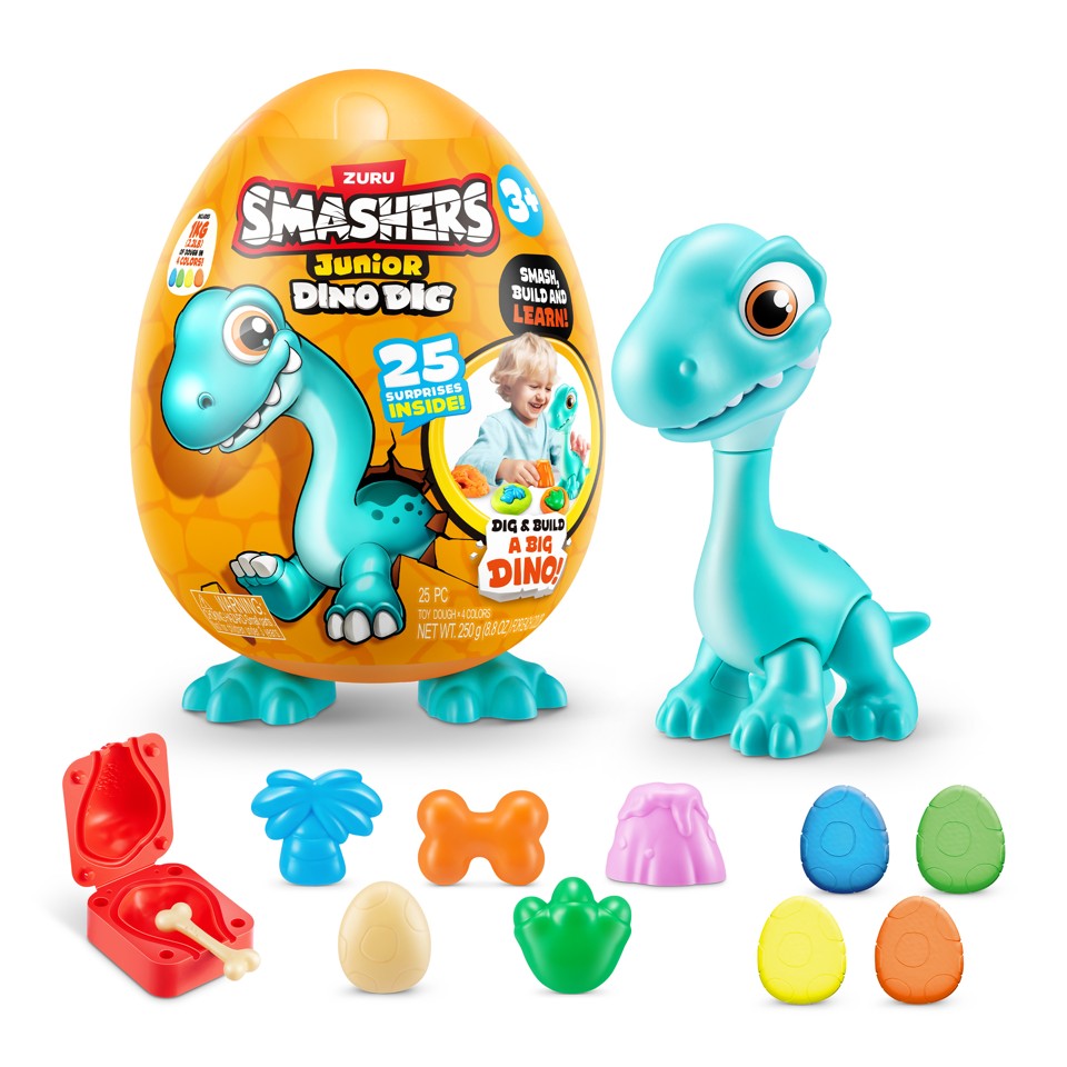 Smashers - Junior Dino Dig, Large Egg S1 Assorteret (74115)