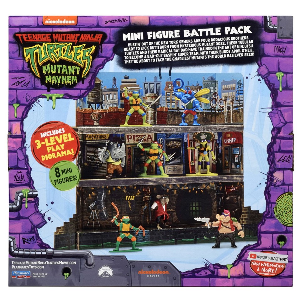 Turtles - Mutant Mayhem Minifigur Battle-pakke