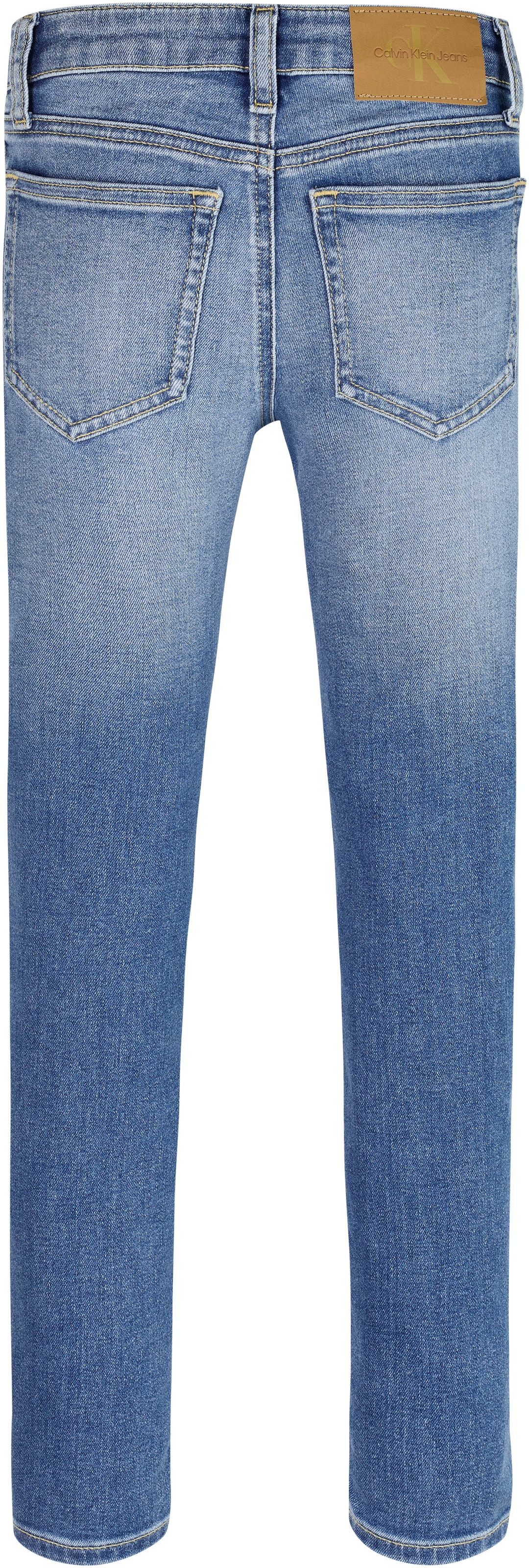 Calvin Klein Jeans Skinny-fit-Jeans »MR SKINNY ESS WASHED BLUE DENIM« für Kinder bis 16 Jahre mit Logopatch
