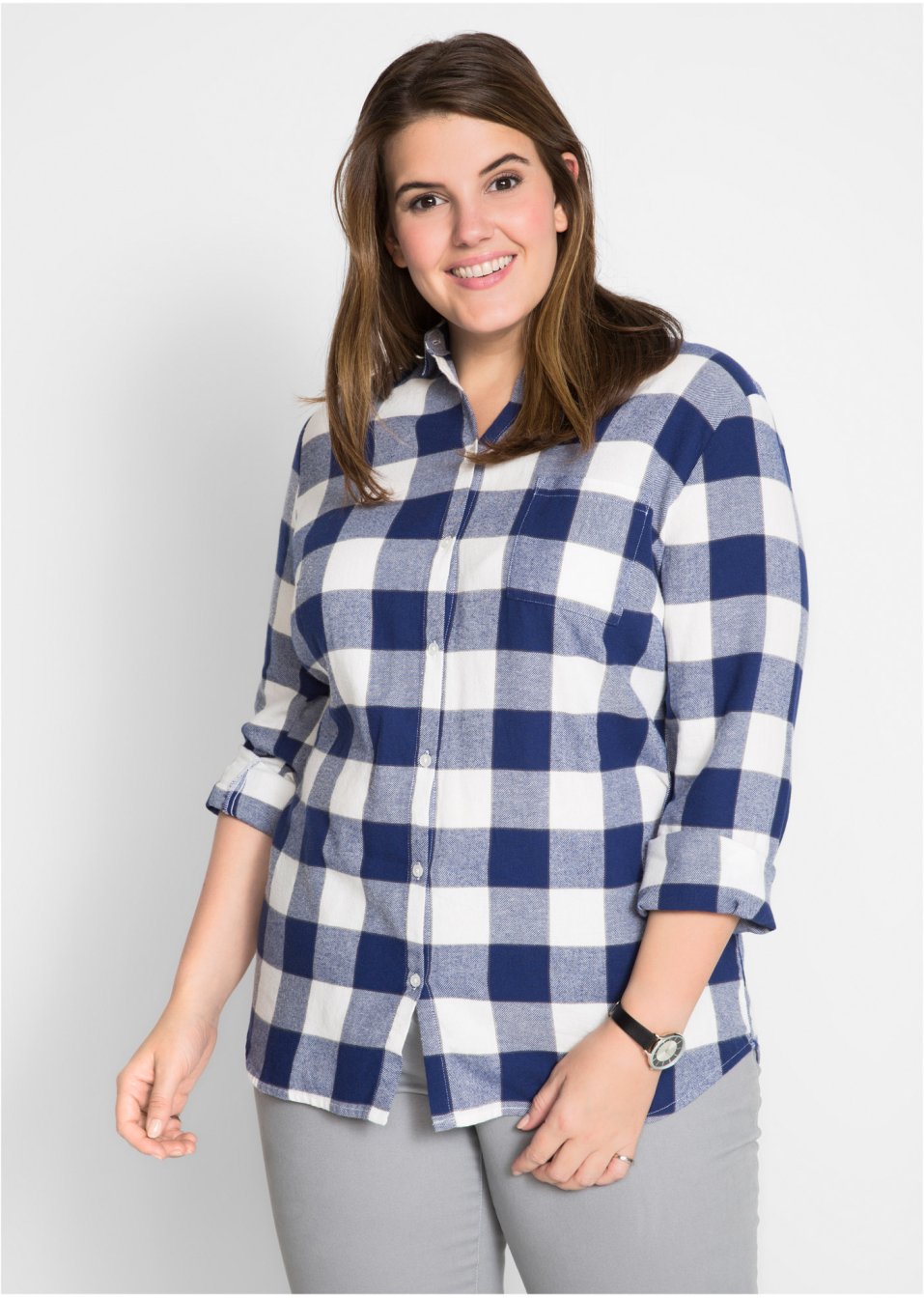 Chemisier en flanelle, manches longues