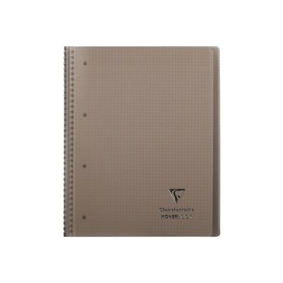 Clairefontaine Koverbook - Cahier à spirale polypro A4+ (24 x 32 cm) - 160 pages - petits carreaux (5x5 mm) - disponible dans différentes couleurs