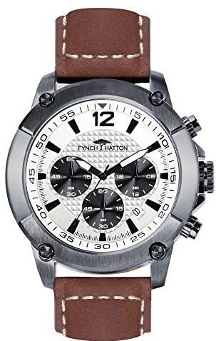 Fynch-Hatton - Vintage - Analoog Horloge - Bruin - 45 mm