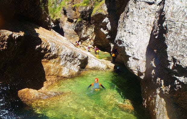 Canyoning Ganztagestour in Hallein als Geschenk