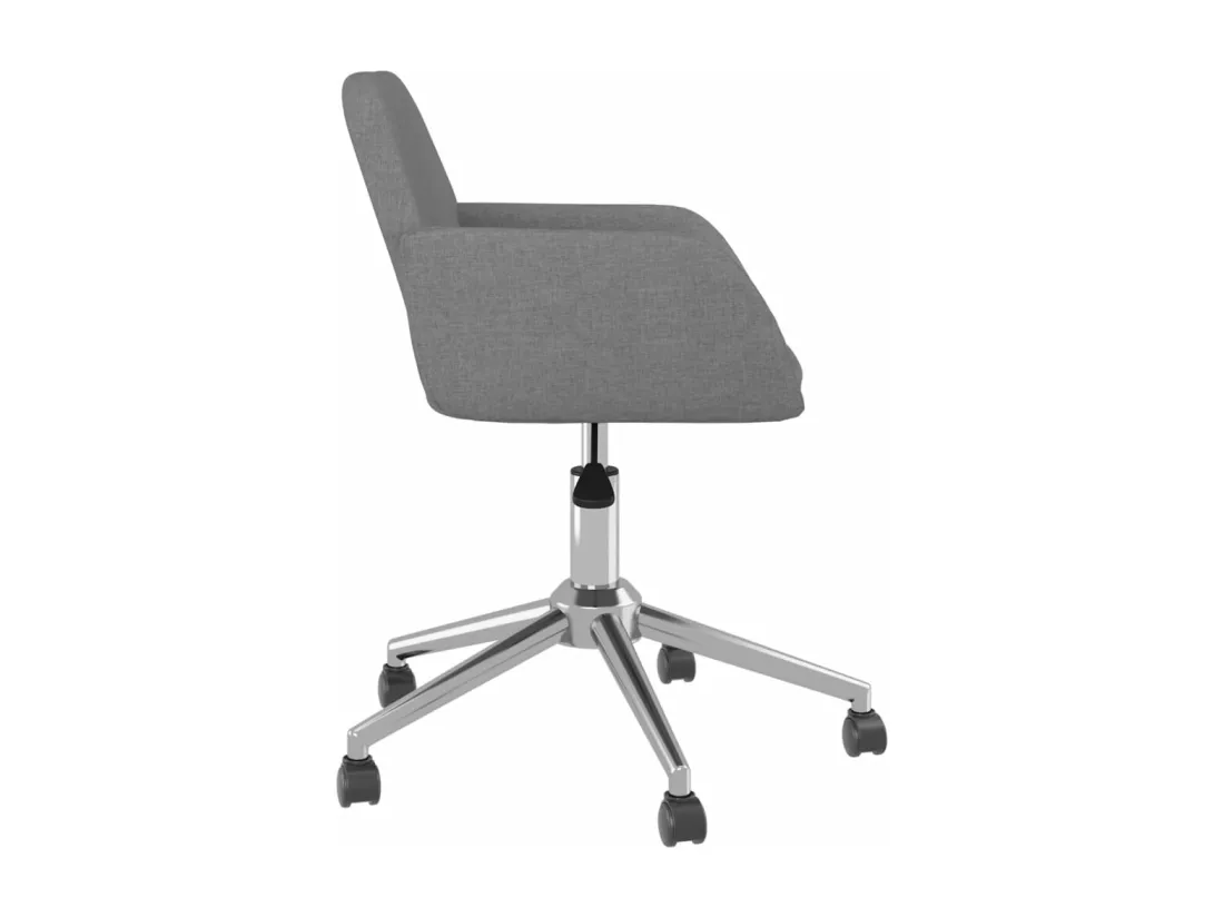 Chaise pivotante de bureau Gris clair Tissu