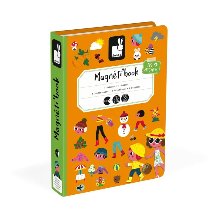 Janod Livre magnétique 4 saisons Magnéti'book - 115 magnets