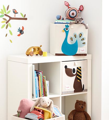 3 Sprouts Aufbewahrungsbox - 33x33x33 - Pfau