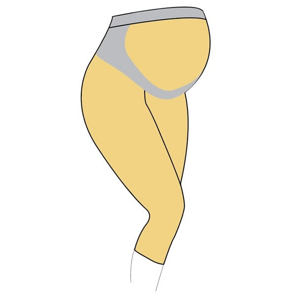 Graviditets Legging 3/4 Sort - Carriwell