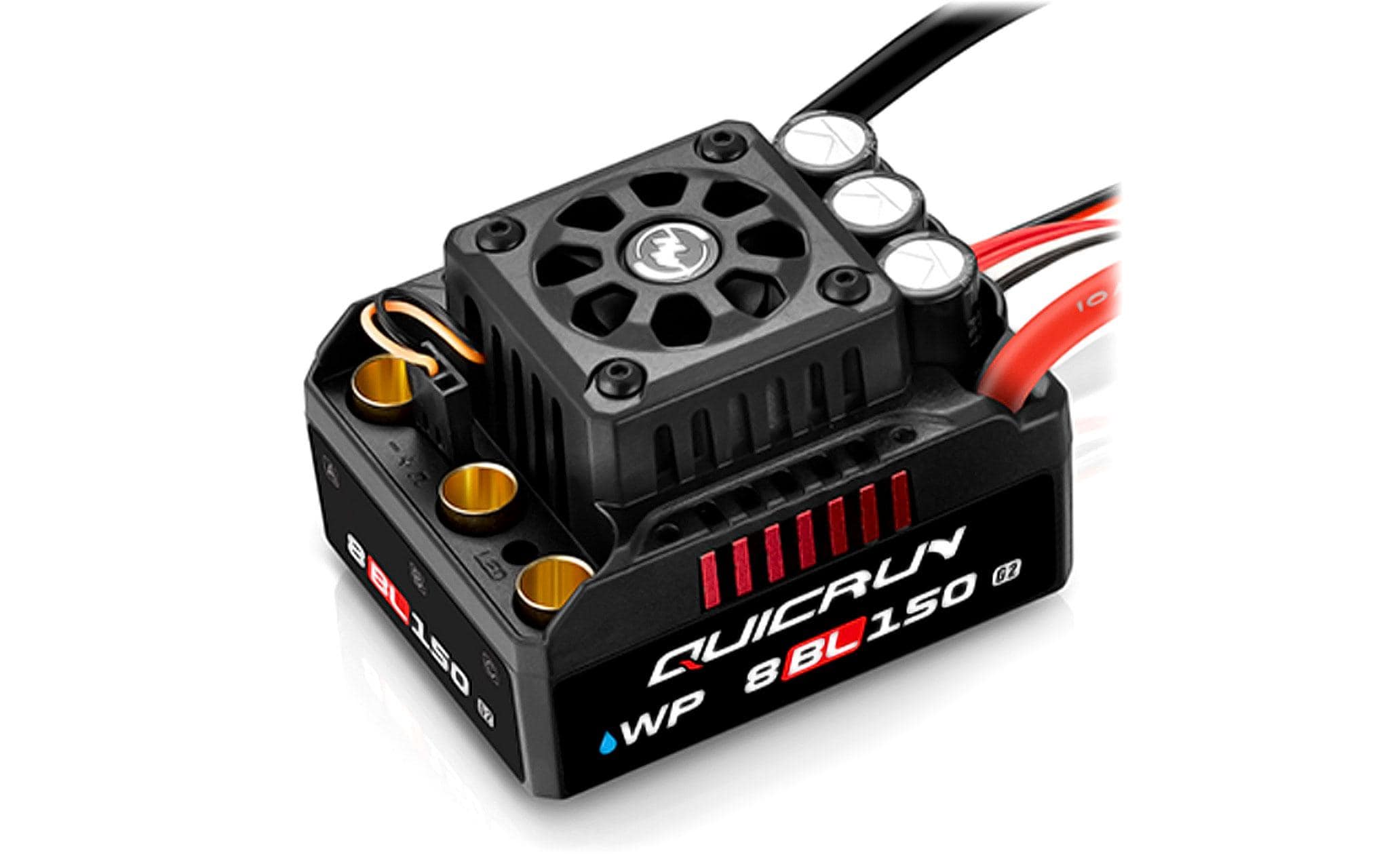 Brushless Regler QuicRun WP8BL150 G2 150A, 3-6SWasserdichter Brushless Sensorless ESC für RC-Fahrzeuge im Massstab 1:8