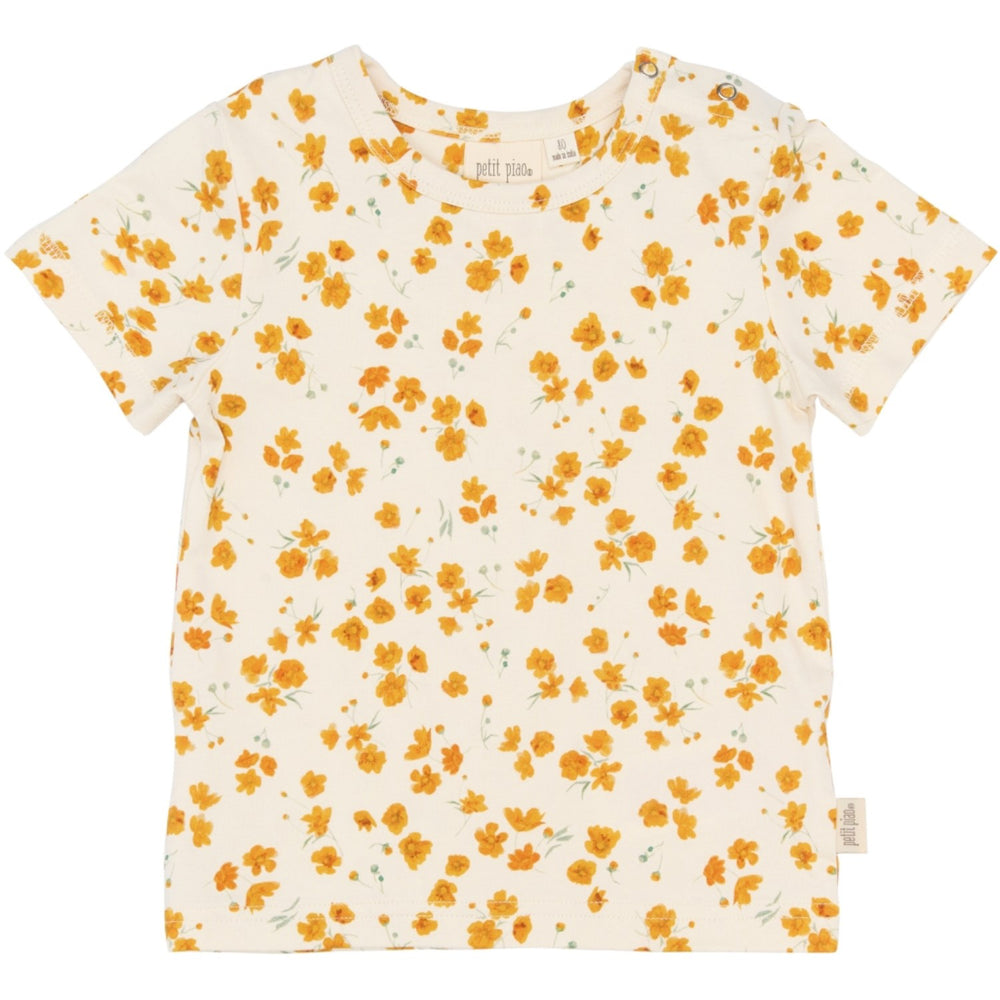 Køb Petit Piao Eggnog Buttercup Aop Ppsun S_S Tee