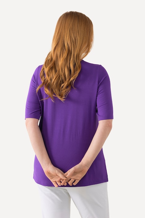 T-Shirt, vorne doppellagig, V-Ausschnitt, Halbarm
