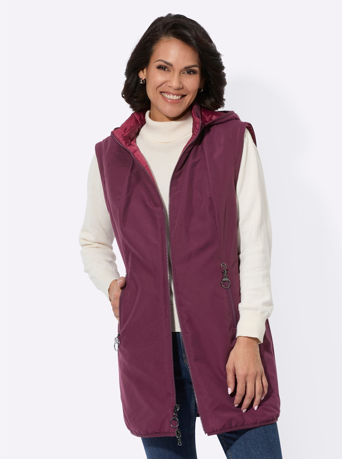 Casual Looks Wendejacke mit Kapuze