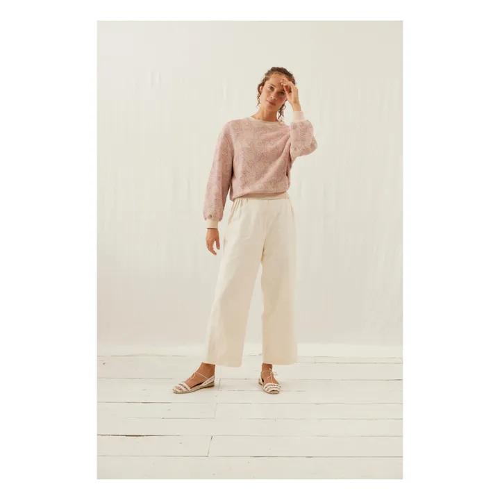 Louise Misha Pantalon Abuela Coton et Lin - Collection Femme | Crème
