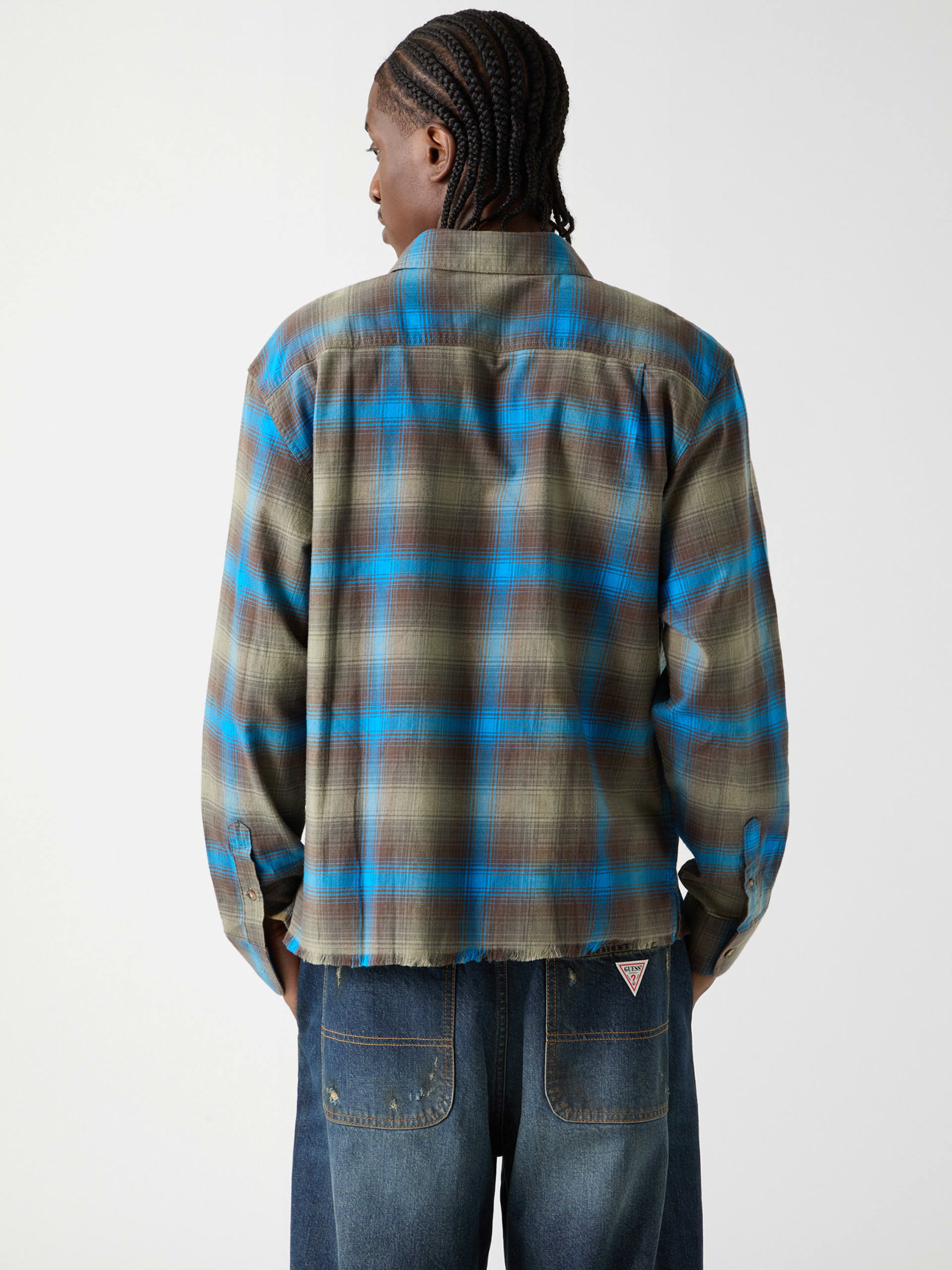 Camisa GUESS Originals Eco Plaid Boxy Pocket