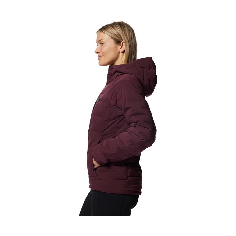 Mountain Hardwear Stretchdown Hoody Jacket Women Cocoa Red