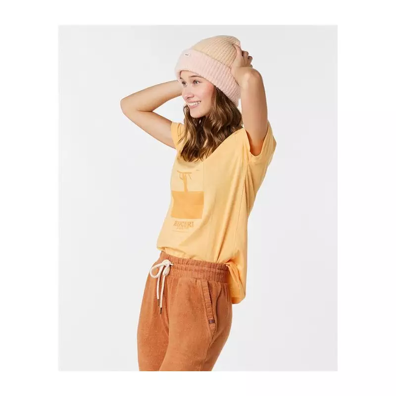 Teeshirt femme RIPCURL Re-Entry Crew Neck Tee Pastel Orange