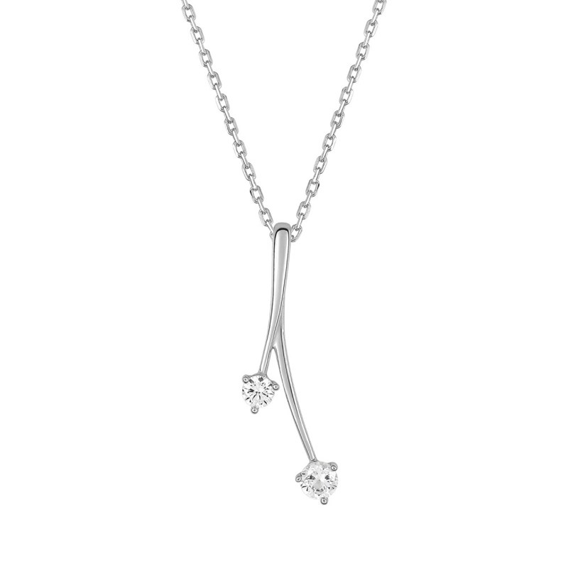 Collier Femme - Oxyde de zirconium - Argent 925 - Longueur : 42 cm