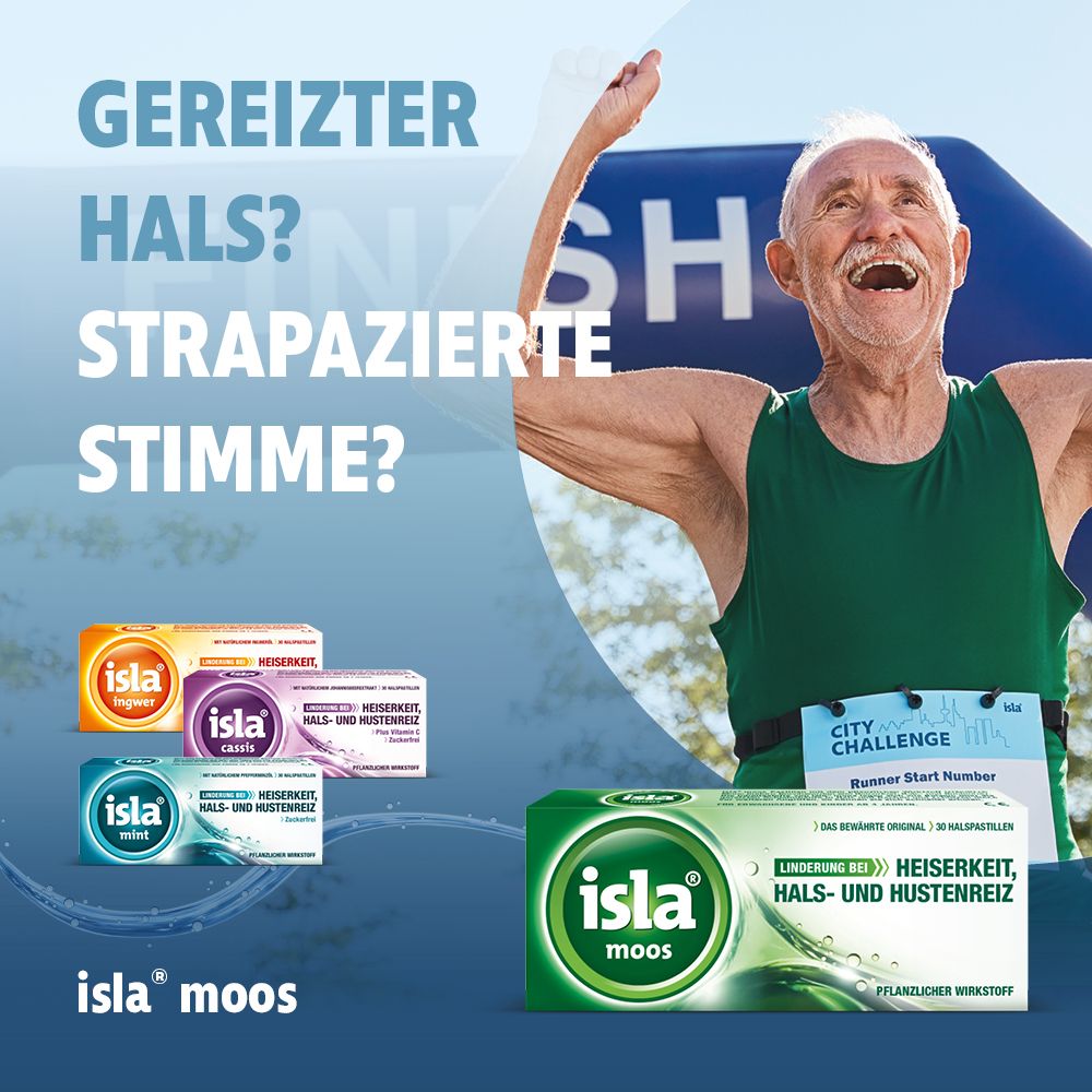 isla moos Halspastillen bei Halskratzen und Reizhusten