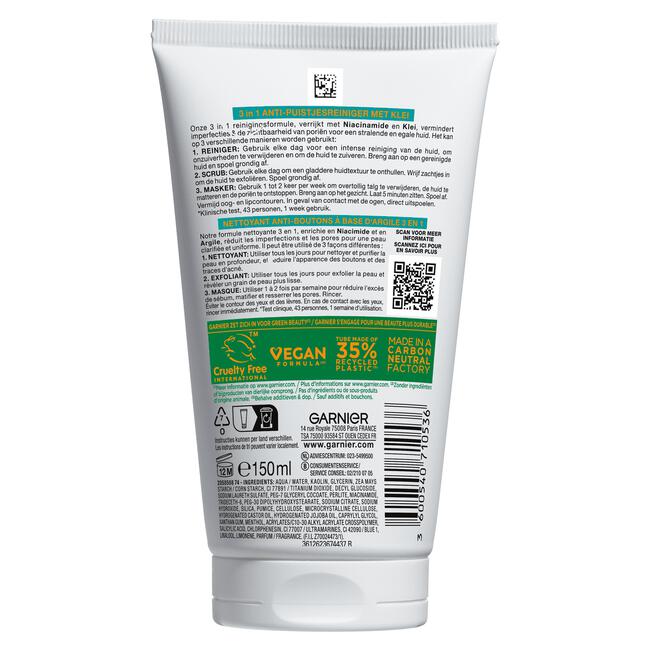 Garnier PureActive 3-in-1 Complete Reiniging 150 ML