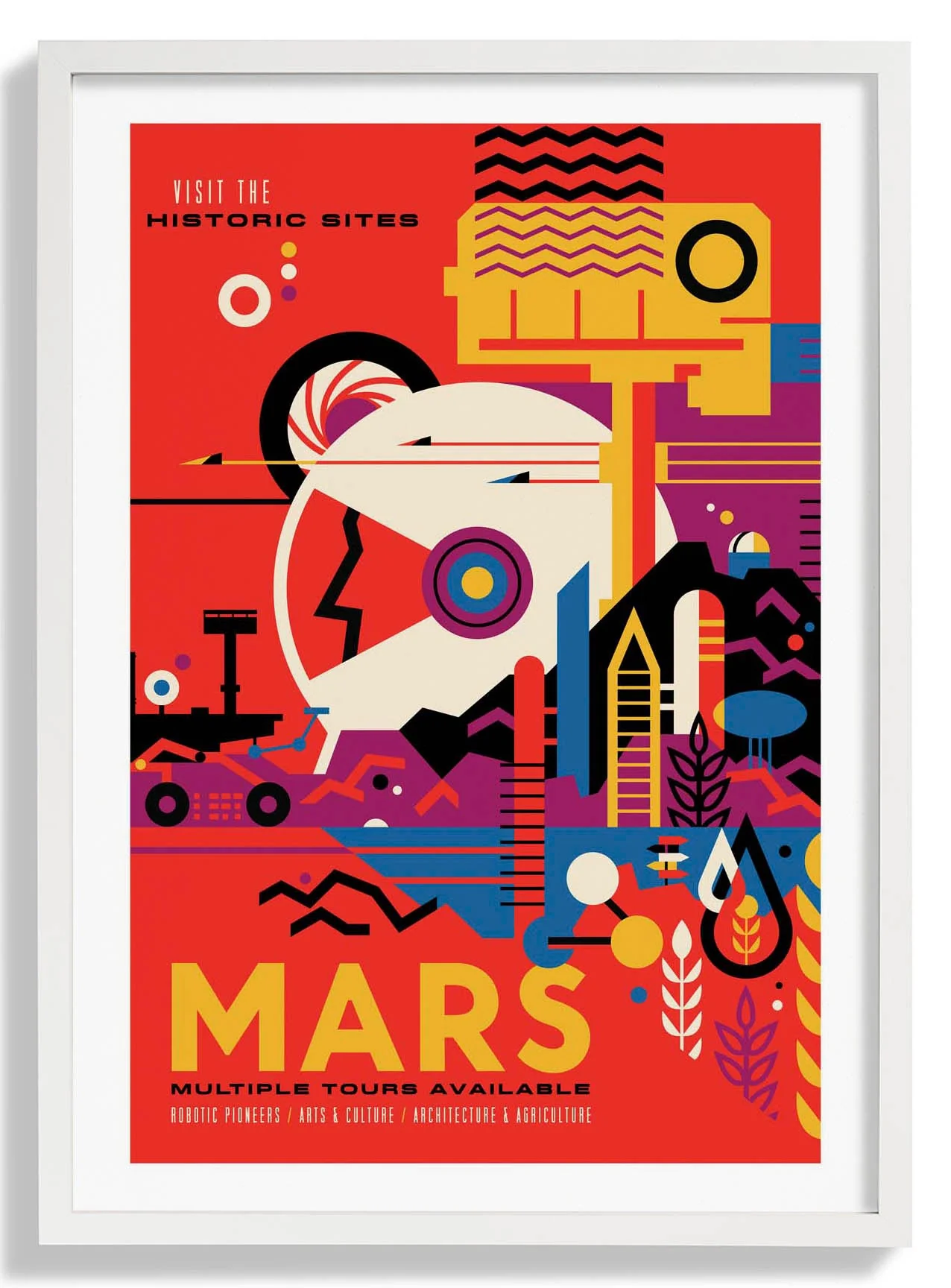 Historische Stätten auf dem Mars Weltraum