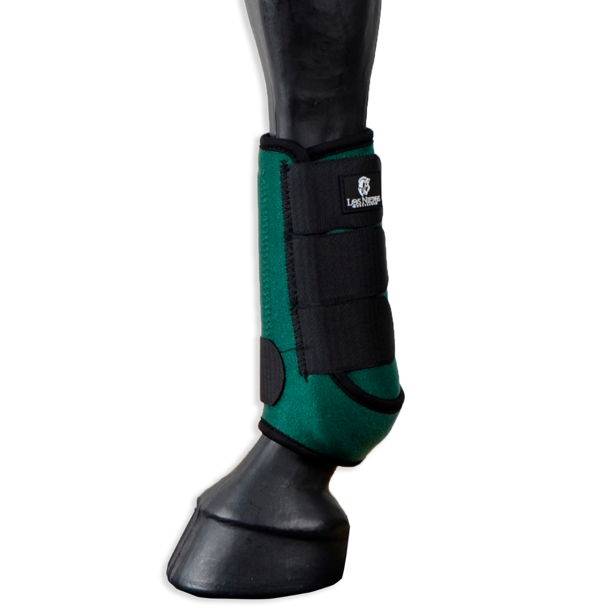 Protetor de neoprene e espuma viscoelástica com gel, conjunto de um par | Verde | Equipamento para cavalos | Los Nietos Saddlery | Tradição artesanal