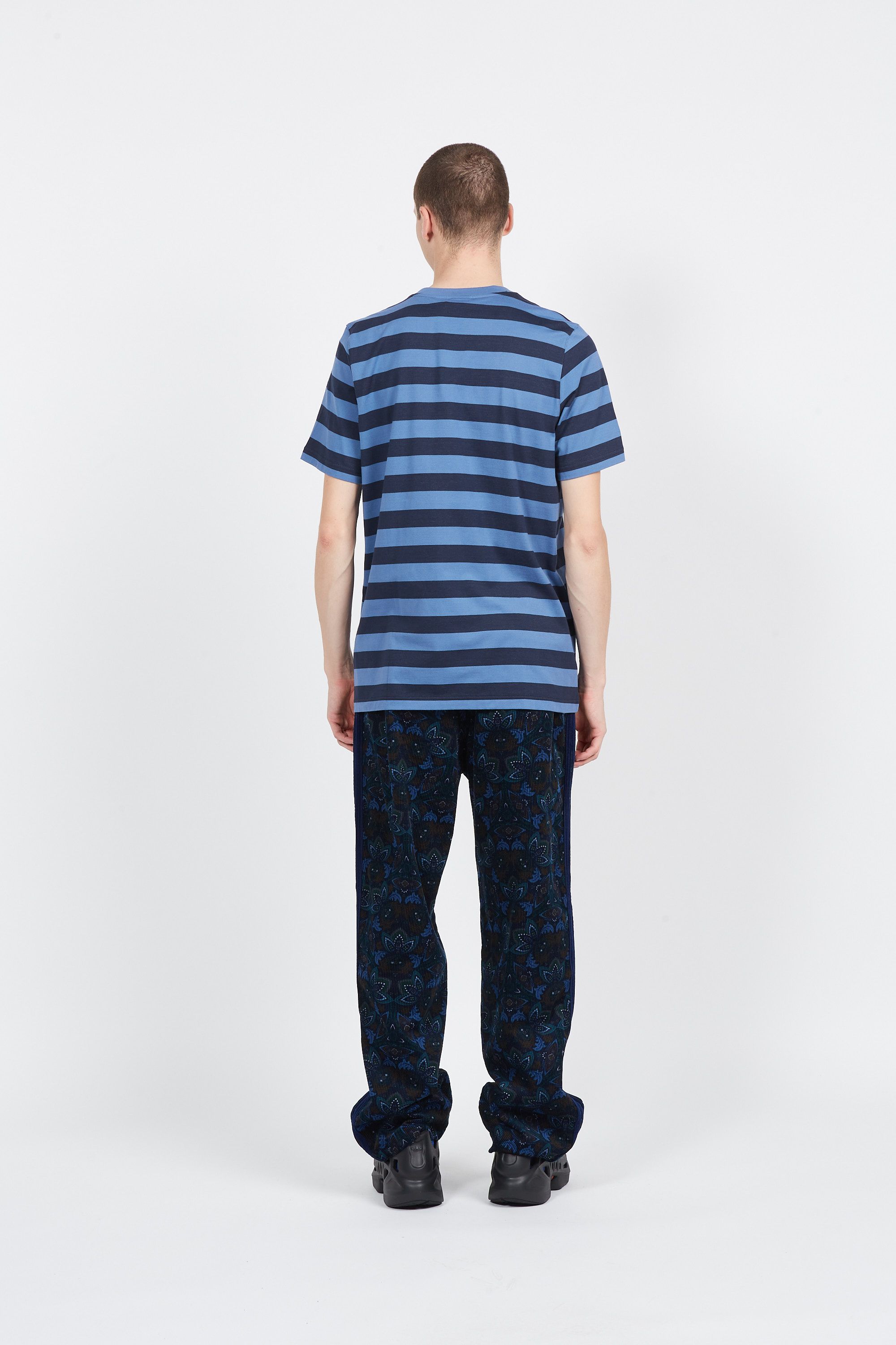 ADIDAS T-shirt  STRIPED Bleu