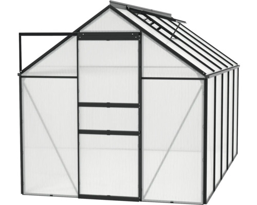 Vitavia Comet 6200 kas, dubbelwandige polycarbonaat panelen, 4 mm dik, 195 x 321 cm, zwart