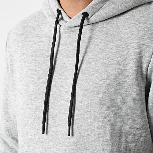 Sweat Capuche Uni 89 Gris Chiné