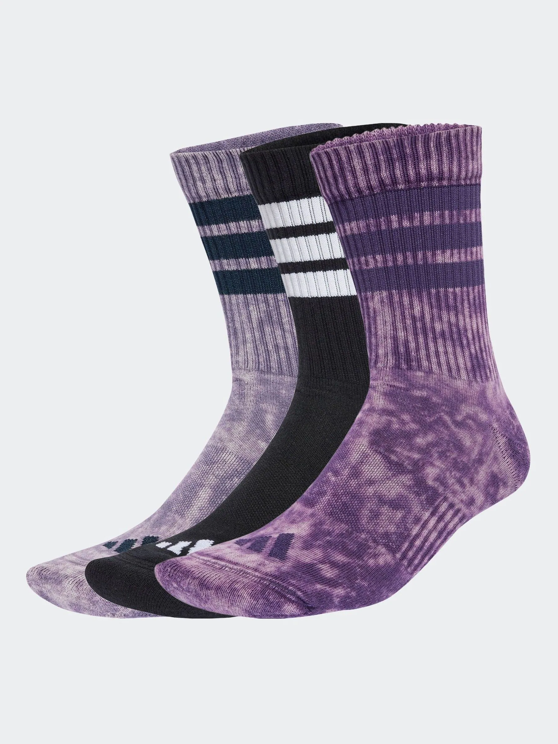 Paars - adidas Stonewash Crew Socks 3 Pack