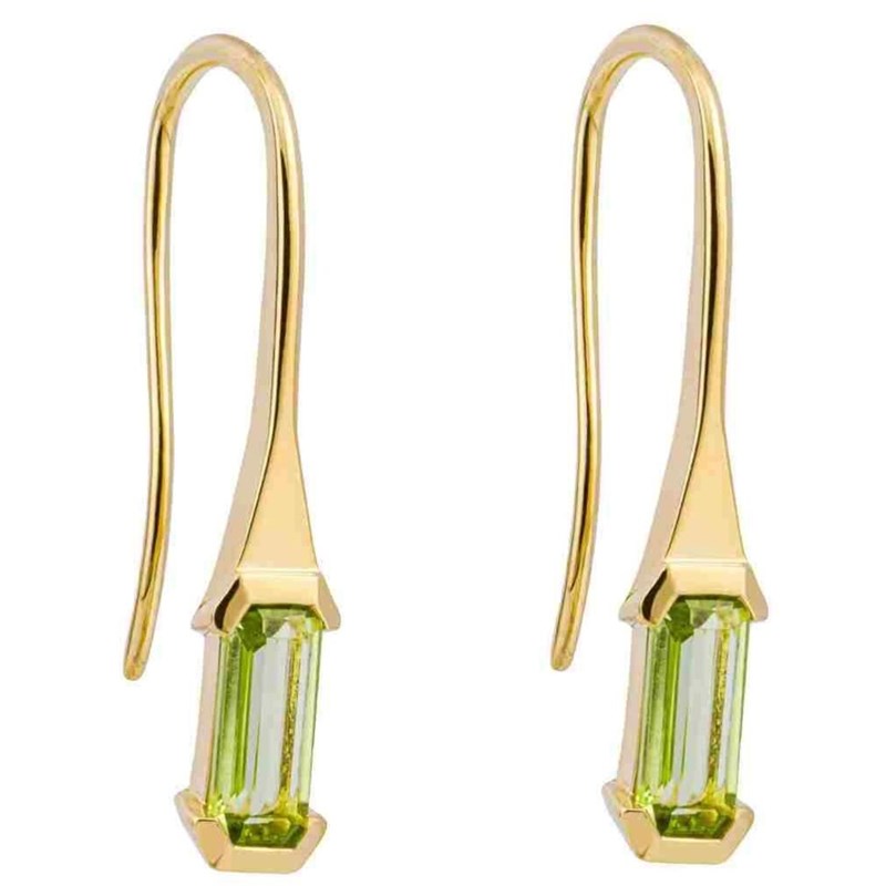 Boucle d'oreille péridot en or 375