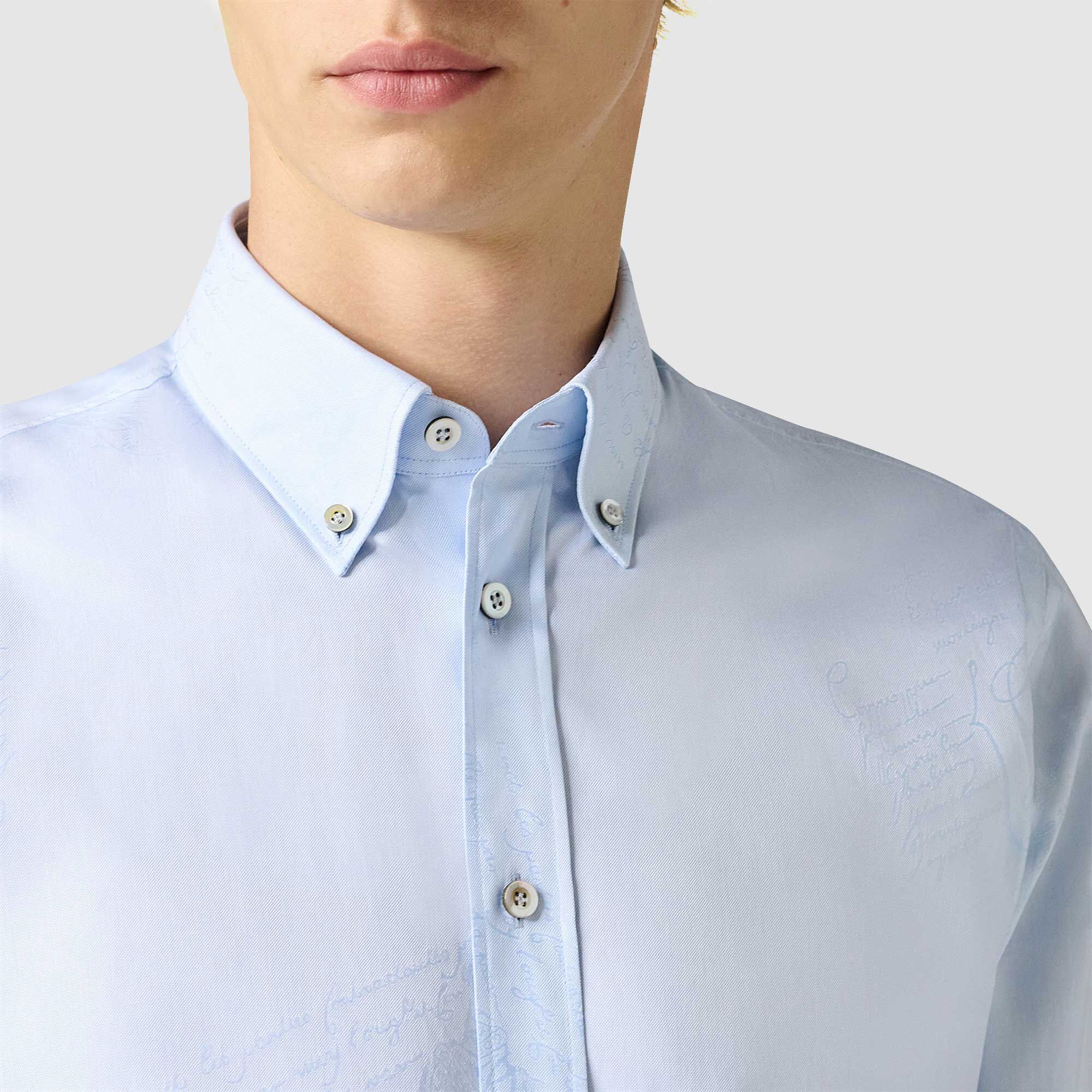 Chemise Alessandro À Col Boutonne En Coton Scritto