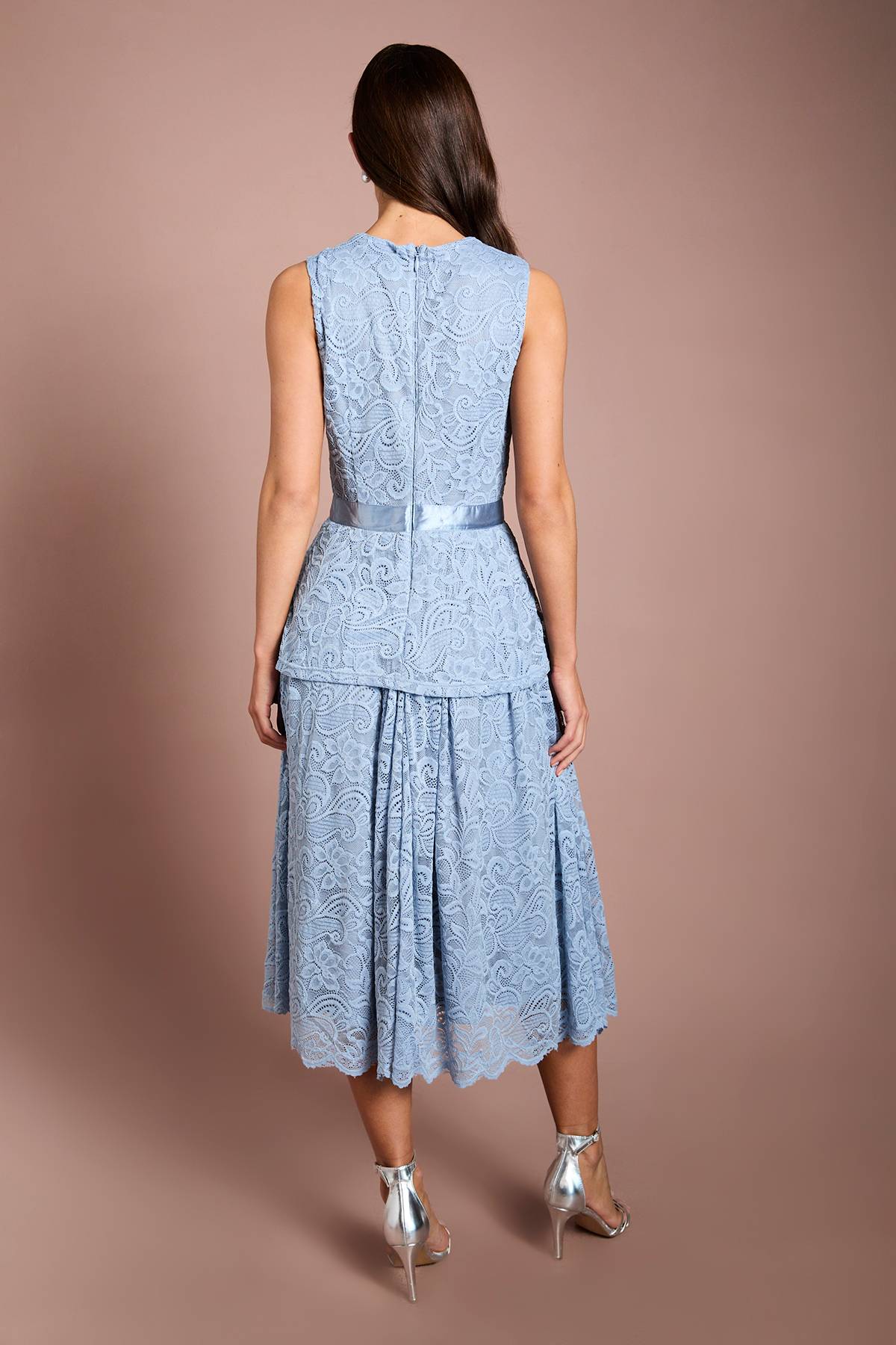 Coast Robe En Dentelle Avec Détail Péplum