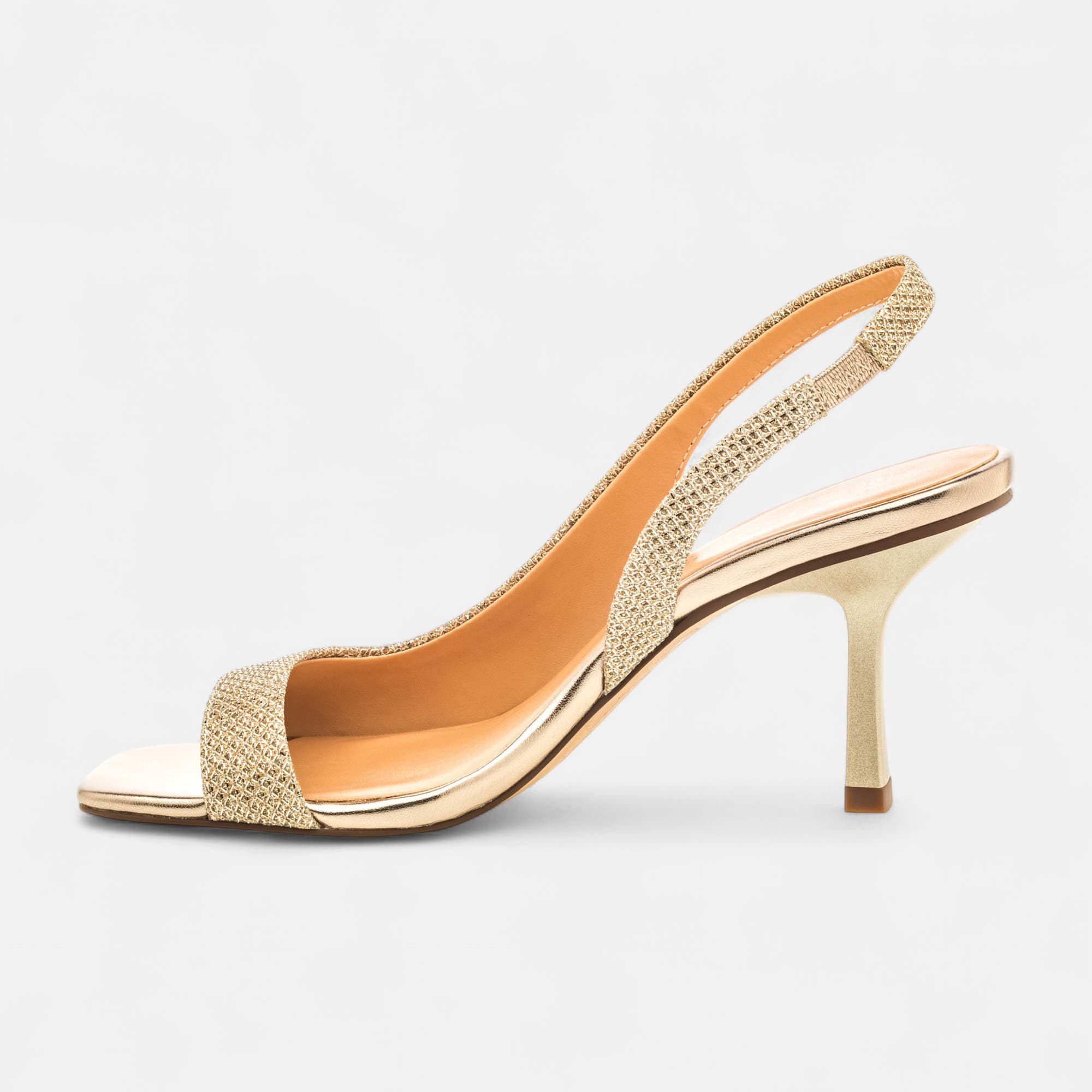 Nu-pieds à talon Femme or