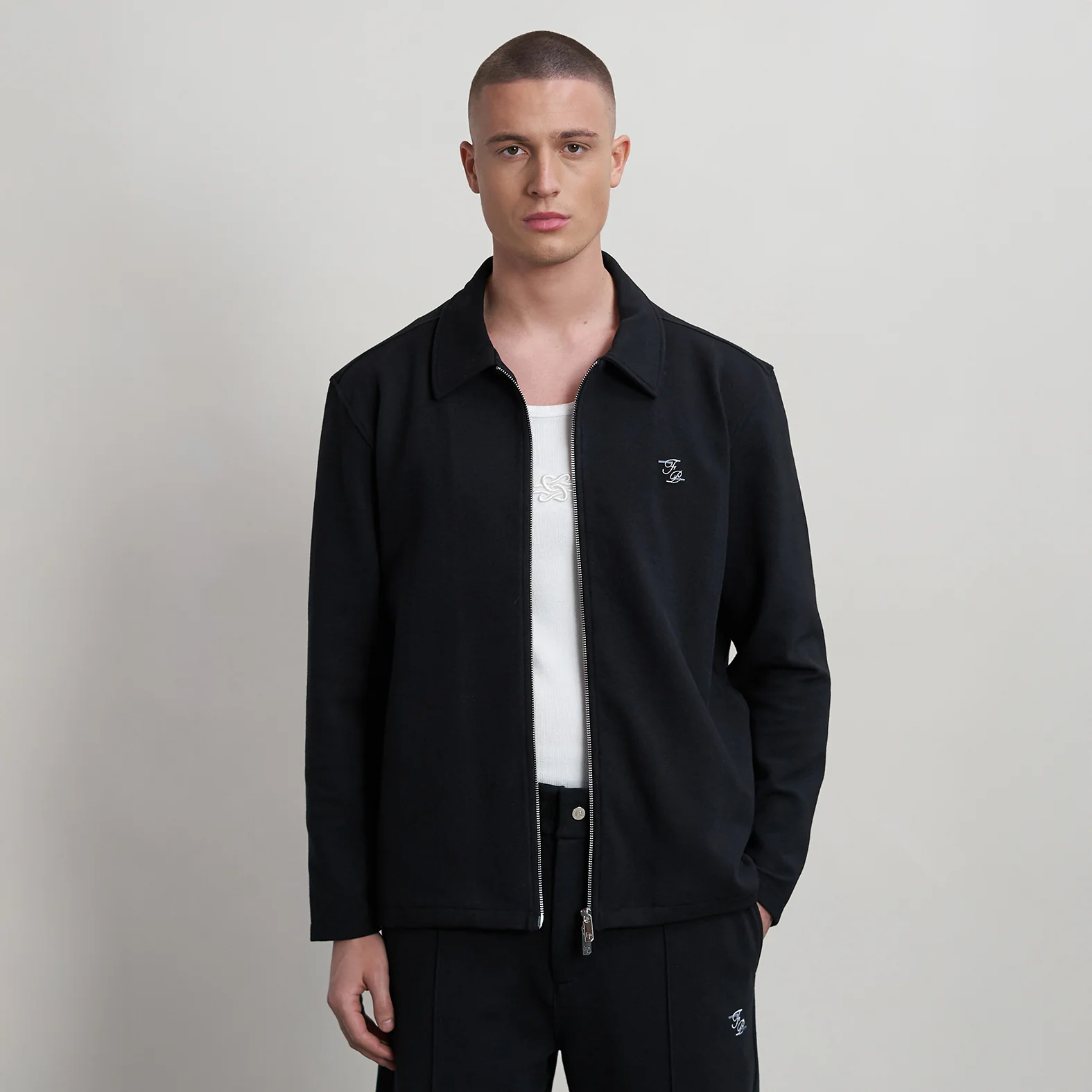 Coach Jacket Logo Black