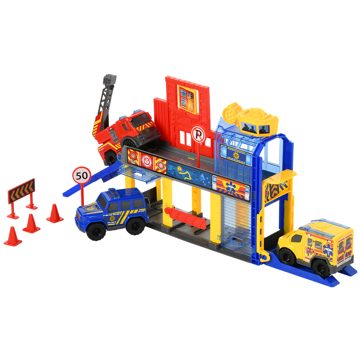 Dickie Dickie Toys Micro SOS Station im Set gelb / blau / rot