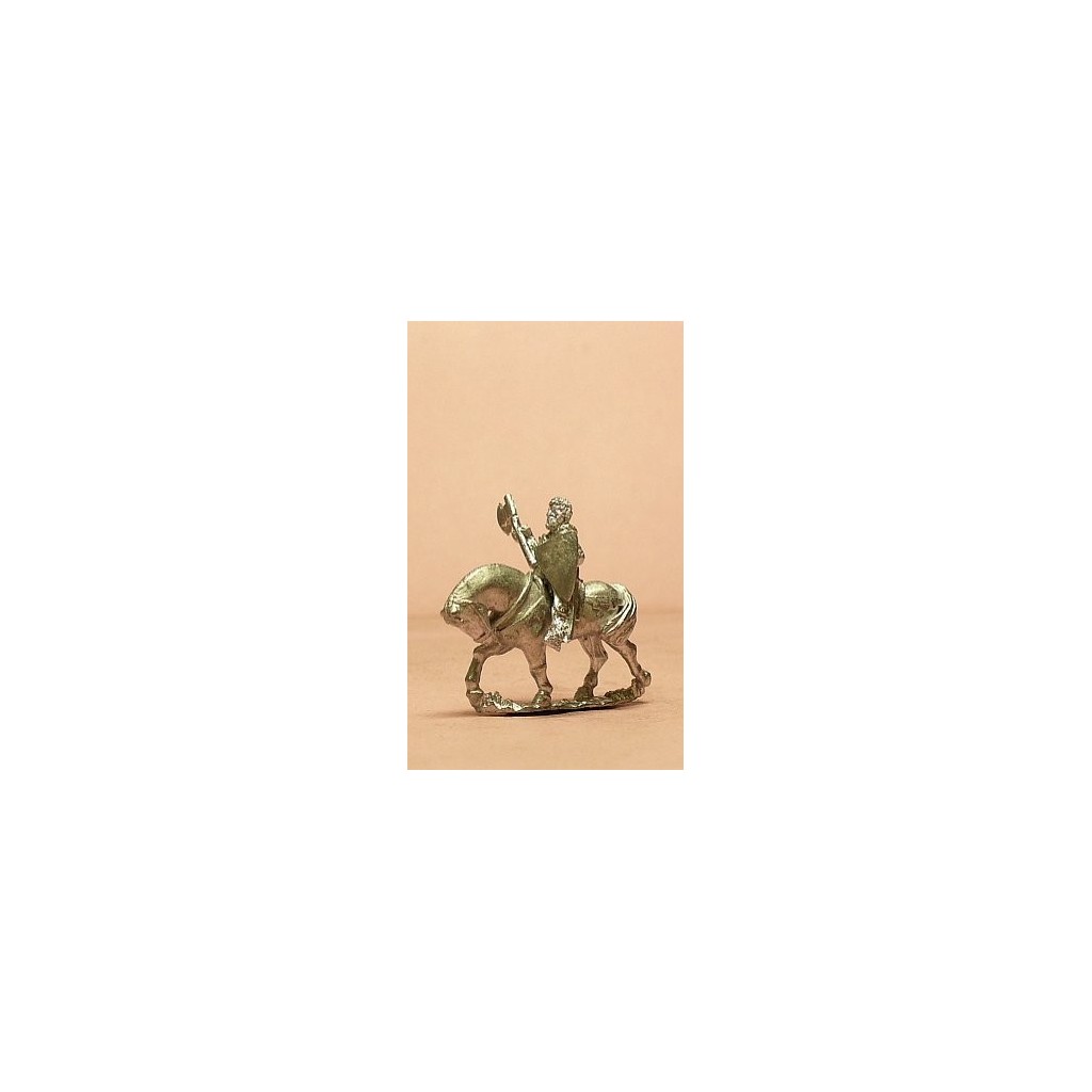 Mounted Knights, 1100-1200 with Kite Shield, Mail Coifs, Mace, Axe or Sword on Unbarded Horse