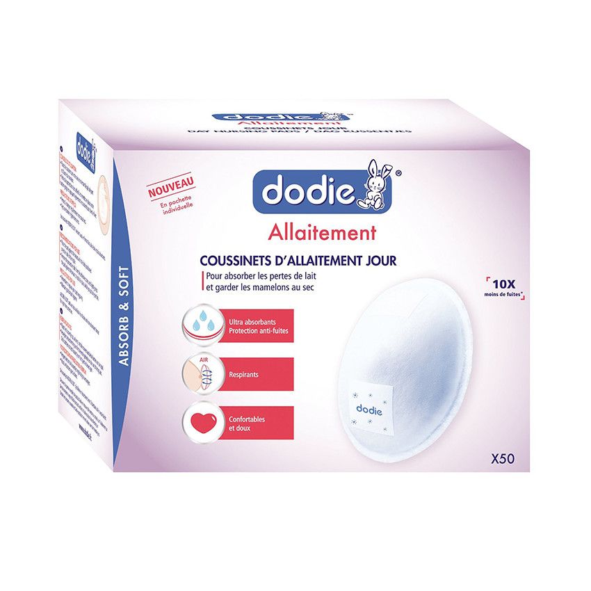 Coussinets d'allaitement jetable jour 50 pieces - Doré