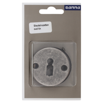 GAMMA sleutel rozet rond tin look (messing)