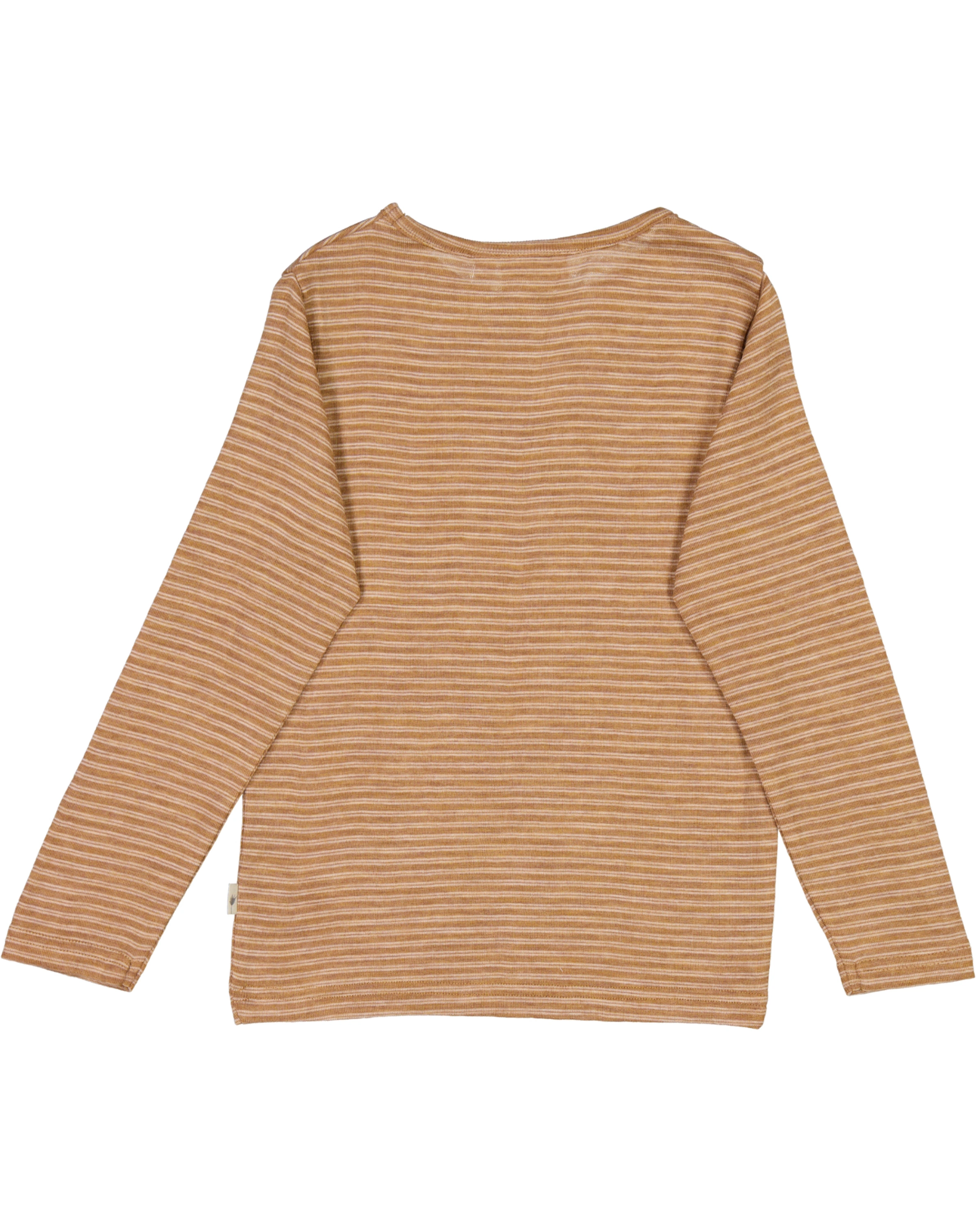 Woll-Langarmshirt SOFT STRIPES in clay melange