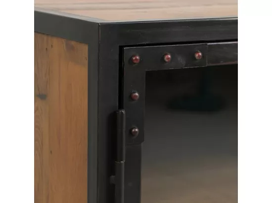Meuble de rangement 2 portes MDF Marron - Manufacture Interior's