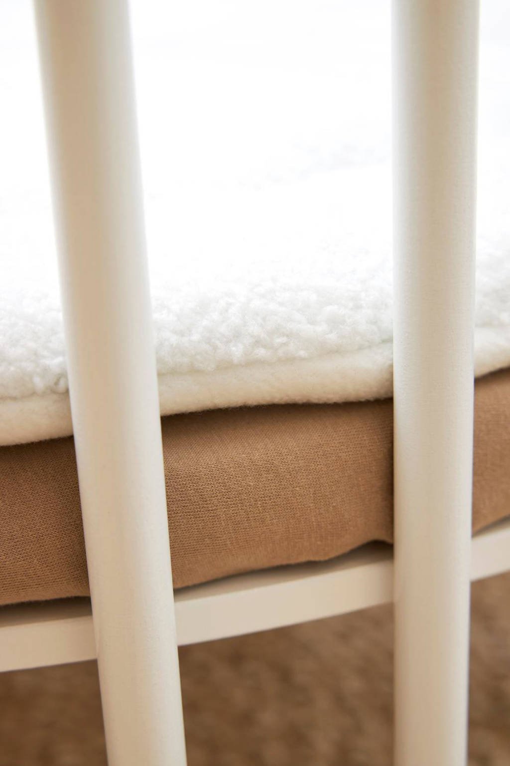 boxkleed Rond Bouclé Uni Ø95 cm Offwhite
