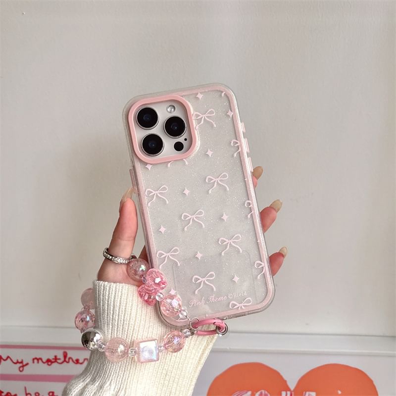 Elliure - Bow telefoonhoesje / bandje / set - Apple iPhone 16 Pro Max / 16 Pro / 16 Plus / 16 / 15 Pro Max / 15 Pro / 15 Plus / 15 / 14 Pro Max / 14 Pro / 14 Plus / 14 / SE / 13 Pro Max / 13 Pro / 13