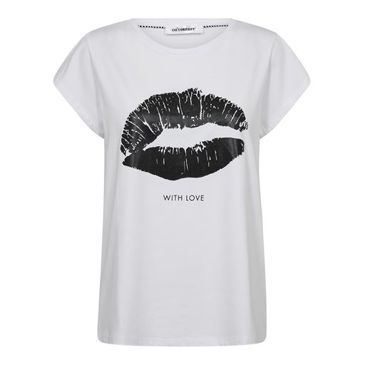 Co'Couture TheCC Kiss T-shirt, White Black, XS