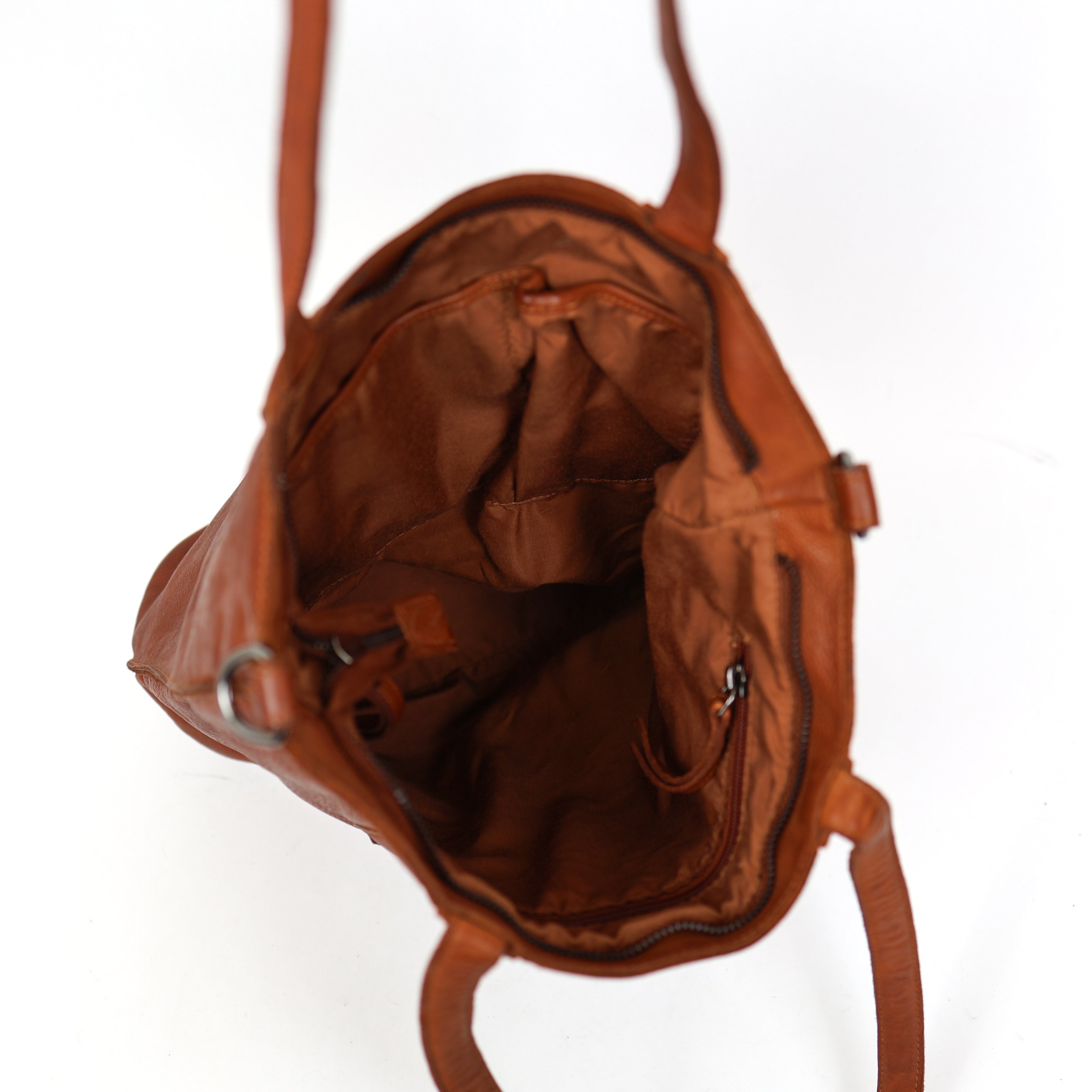 Hand-/schoudertas 'Liz' cognac Cognac