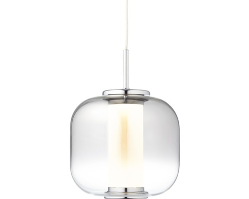 LED hanglamp 6W 400 lm 3000 K HxØ 120x8 cm chroom/gerookt glas