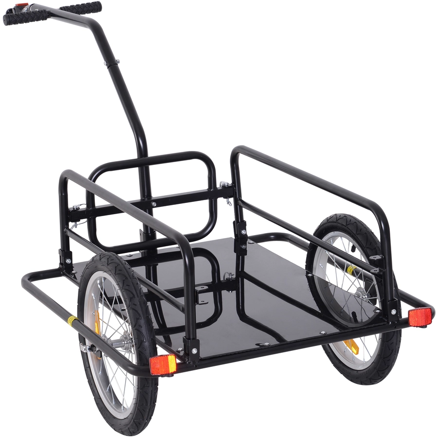 HOMCOM Transportanhänger-wagen schwarz