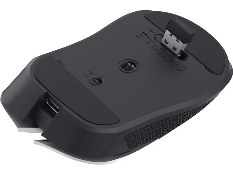 Trust Gaming-Maus GXT923 Ybar Weiss Kabellose Gaming-Maus mit RGB-Beleuchtung und 50 Stunden Akkubetriebsdauer