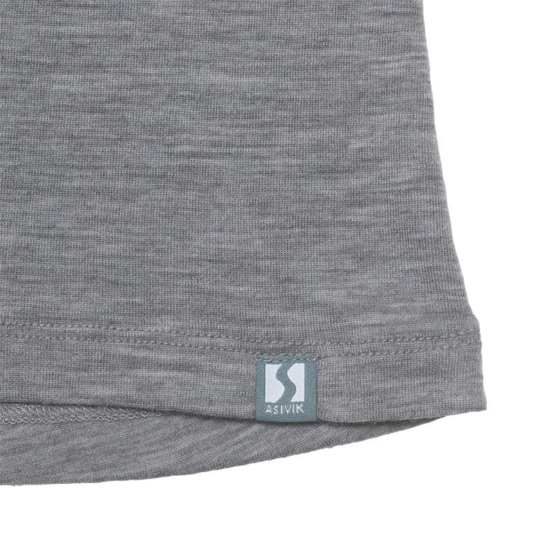 Asivik Wool T-shirt,  junior (Grey)