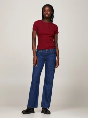 Calça jeans reta de cintura baixa Sophie