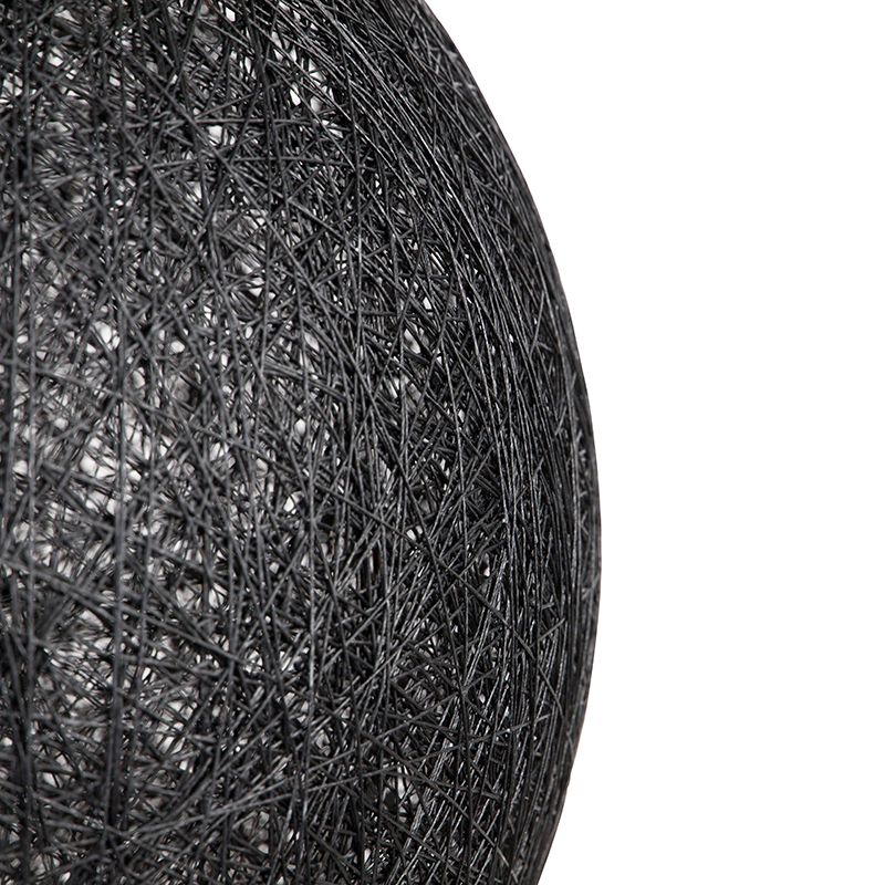 Landelijke hanglamp zwart 80 cm - Corda